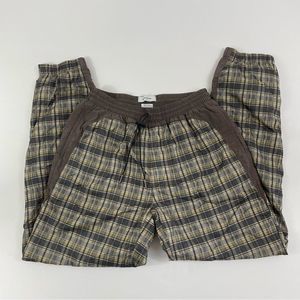 Urban Outfitters Nylon Windbreaker Tracksuit Jogger Sweatpants In Plaid S